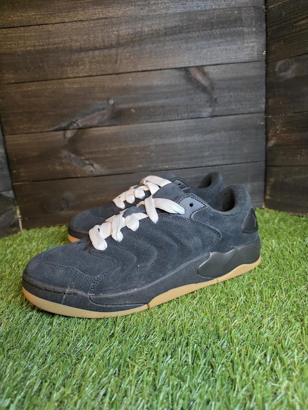 Nike Black Suede Athletic Shoes with Gum Sole